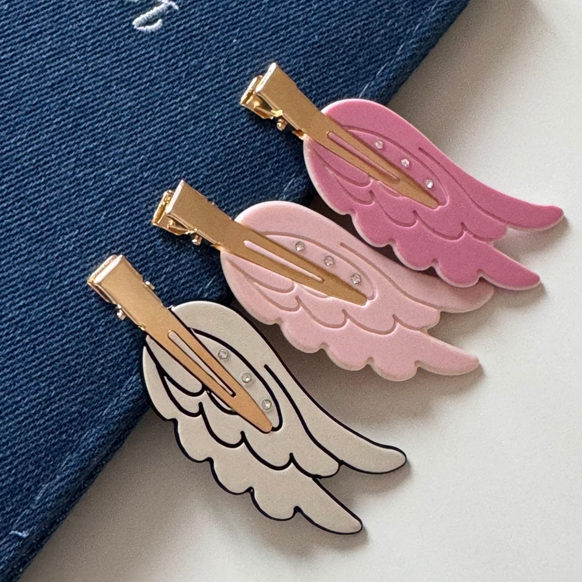 Chic Rhinestone Angel Wing Hair Clip - ArtGalleryZen
