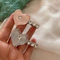 Thumbnail for Chic Rhinestone Heart Resin Hair Clip - ArtGalleryZen