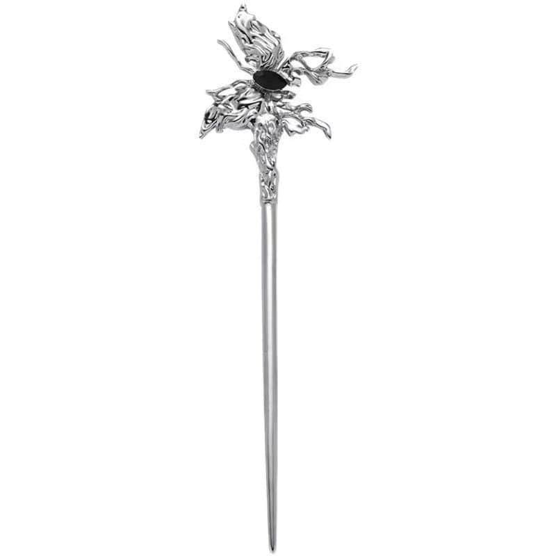 Chic Rhinestone Inlaid Abstract Butterfly Chignon Hair Fork Hair Pin - ArtGalleryZen