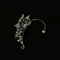 Thumbnail for Chic Rhinestone Inlaid Butterfly Shape Ear Cuff Climber Crawler Wrap Earring - ArtGalleryZen