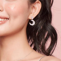 Thumbnail for Chic Rhinestone Inlaid Moon Phase Star Heart Dangle Earrings - ArtGalleryZen