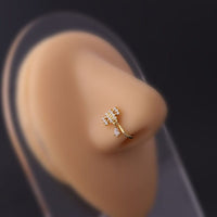 Thumbnail for Chic Rhinestone Inlaid Non Piercing Nose Cuff Nose Ring - ArtGalleryZen