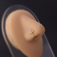 Thumbnail for Chic Rhinestone Inlaid Non Piercing Nose Cuff Nose Ring - ArtGalleryZen