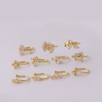 Thumbnail for Chic Rhinestone Inlaid Non Piercing Nose Cuff Nose Ring - ArtGalleryZen