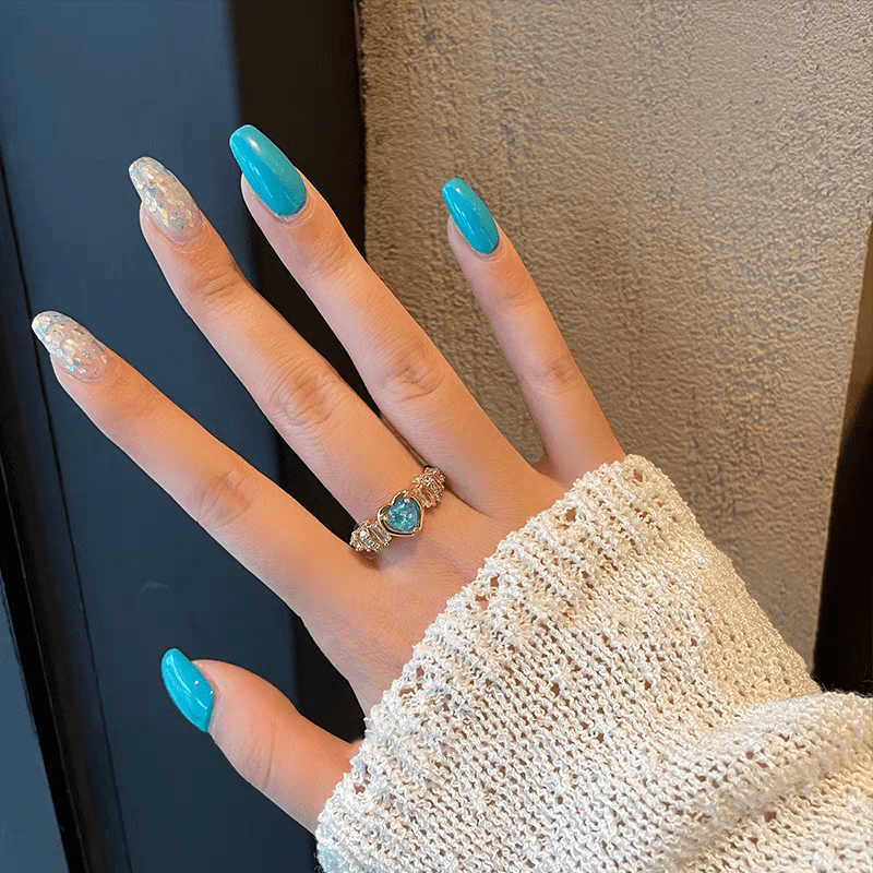 Chic Rhinestone Inlaid Opal Heart Ring - ArtGalleryZen