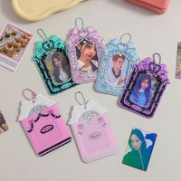 Thumbnail for Chic Ribbon Bowknot Kpop Keychain Photocard Holder - ArtGalleryZen