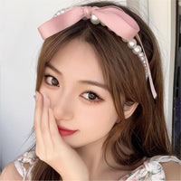 Thumbnail for Chic Ribbon Pearl Hair Band - ArtGalleryZen
