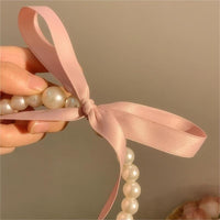 Thumbnail for Chic Ribbon Pearl Hair Band - ArtGalleryZen