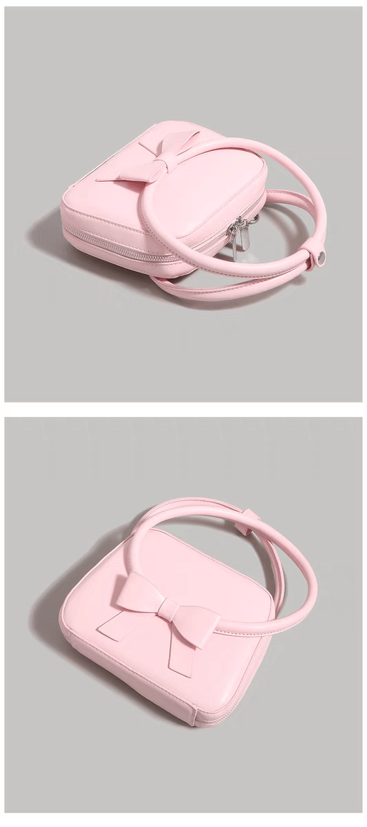 Chic Shoulder Crossbody Bowknot Leather Bag - ArtGalleryZen