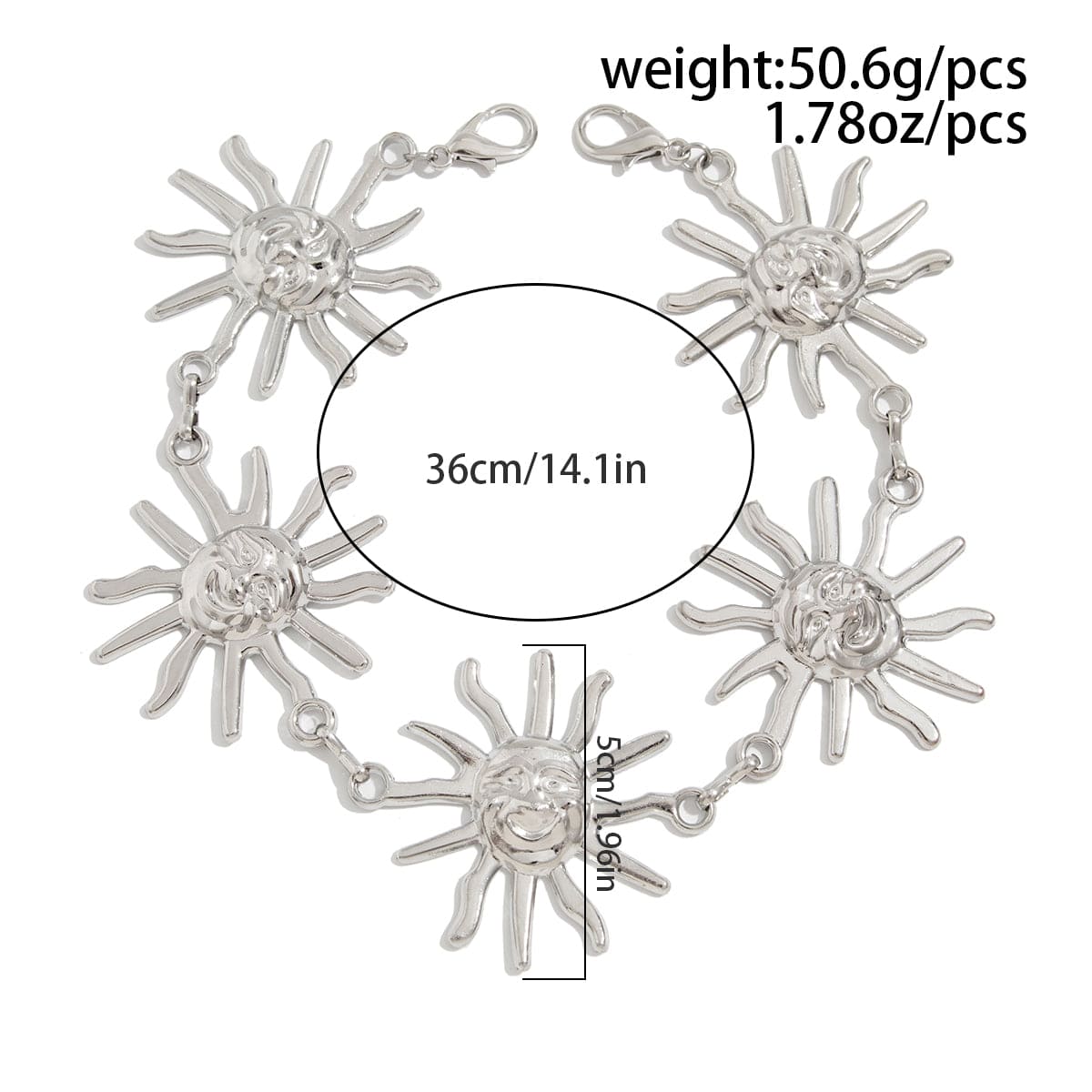 Chic Silver Plated Sun Bag Chain - ArtGalleryZen