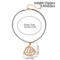Thumbnail for Chic Spiral Triangle Wax Cord String Necklace - ArtGalleryZen