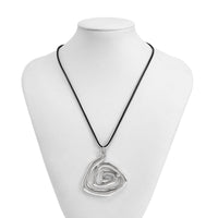 Thumbnail for Chic Spiral Triangle Wax Cord String Necklace - ArtGalleryZen