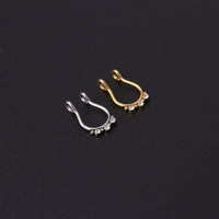 Thumbnail for Chic Stainless Steel CZ Inlaid Non Piercing Nose Septum Cuff - ArtGalleryZen