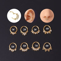 Thumbnail for Chic Stainless Steel CZ Inlaid Nose Piercing Septum Ring Hoop - ArtGalleryZen