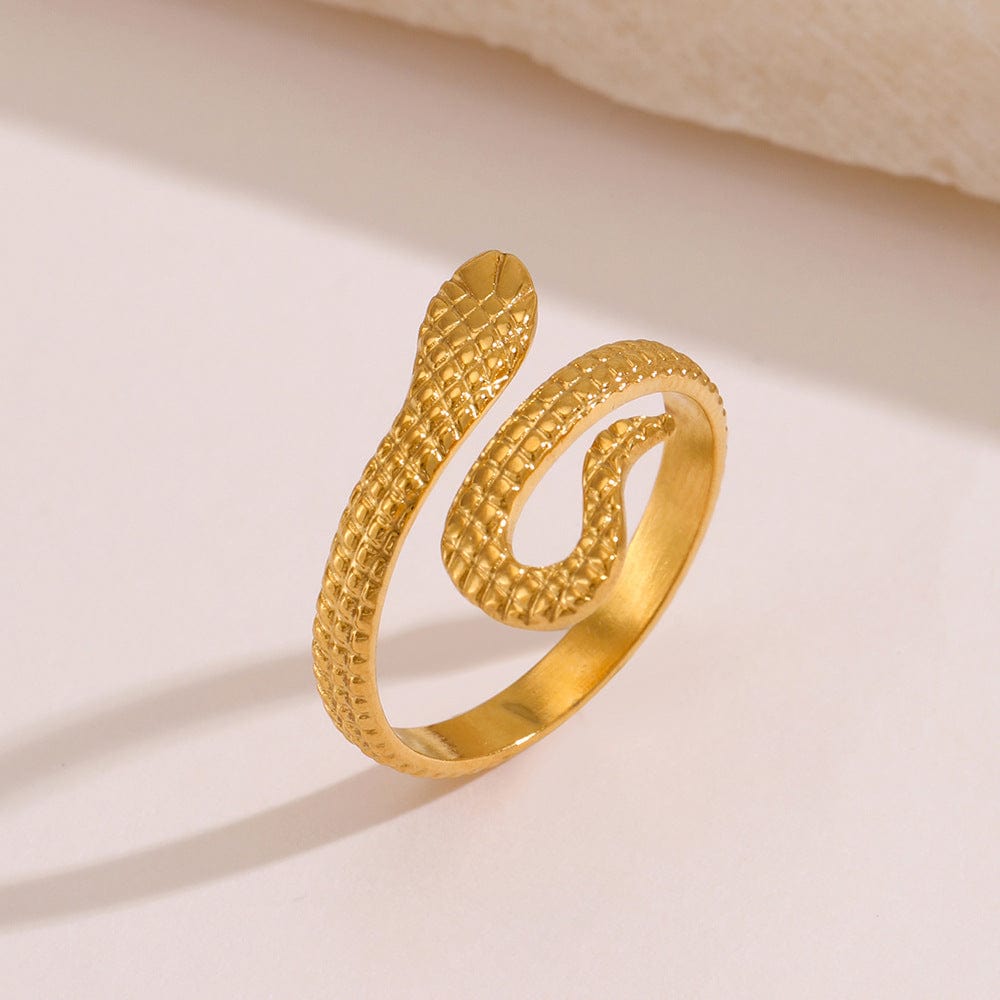 Chic Stainless Steel Snake Ring - ArtGalleryZen