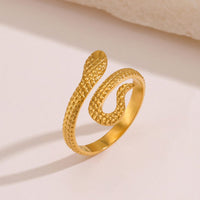 Thumbnail for Chic Stainless Steel Snake Ring - ArtGalleryZen