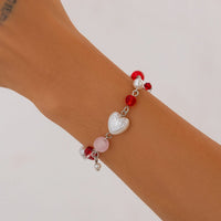 Thumbnail for Chic Star Heart Pearl Crystal Chain Bracelet - ArtGalleryZen