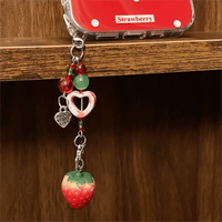 Thumbnail for Chic Strawberry Crystal Inlaid Bowknot iPhone Case With Accessories - ArtGalleryZen