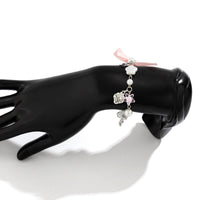 Thumbnail for Chic Strawberry Heart Charm Bowknot Pearl Chain Bracelet - ArtGalleryZen