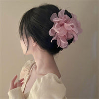 Thumbnail for Chic Sweet Floral Lace Pearl Hair Clip Claw - ArtGalleryZen