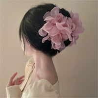 Thumbnail for Chic Sweet Floral Lace Pearl Hair Clip Claw - ArtGalleryZen