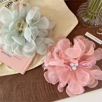 Thumbnail for Chic Sweet Floral Lace Pearl Hair Clip Claw - ArtGalleryZen