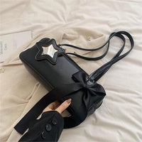 Thumbnail for Chic Sweet Star Ribbon Bowknot Leather Shoulder Bag - ArtGalleryZen