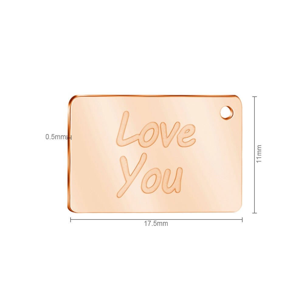 Chic Titanium Steel Envelope Locket Pendant With LOVE YOU Letter Chain Necklace - ArtGalleryZen