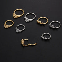 Thumbnail for Chic Titanium Steel Snake Cobweb Nose Piercing Nose Ring - ArtGalleryZen