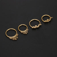 Thumbnail for Chic Titanium Steel Snake Cobweb Nose Piercing Nose Ring - ArtGalleryZen