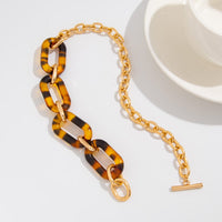 Thumbnail for Chic Toggle Clasp Chunky Leopard Acrylic Necklace - ArtGalleryZen