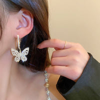 Thumbnail for Chic Zircon Butterfly Dangle Earrings - ArtGalleryZen