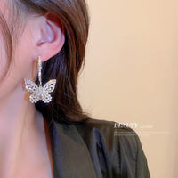 Thumbnail for Chic Zircon Butterfly Dangle Earrings - ArtGalleryZen
