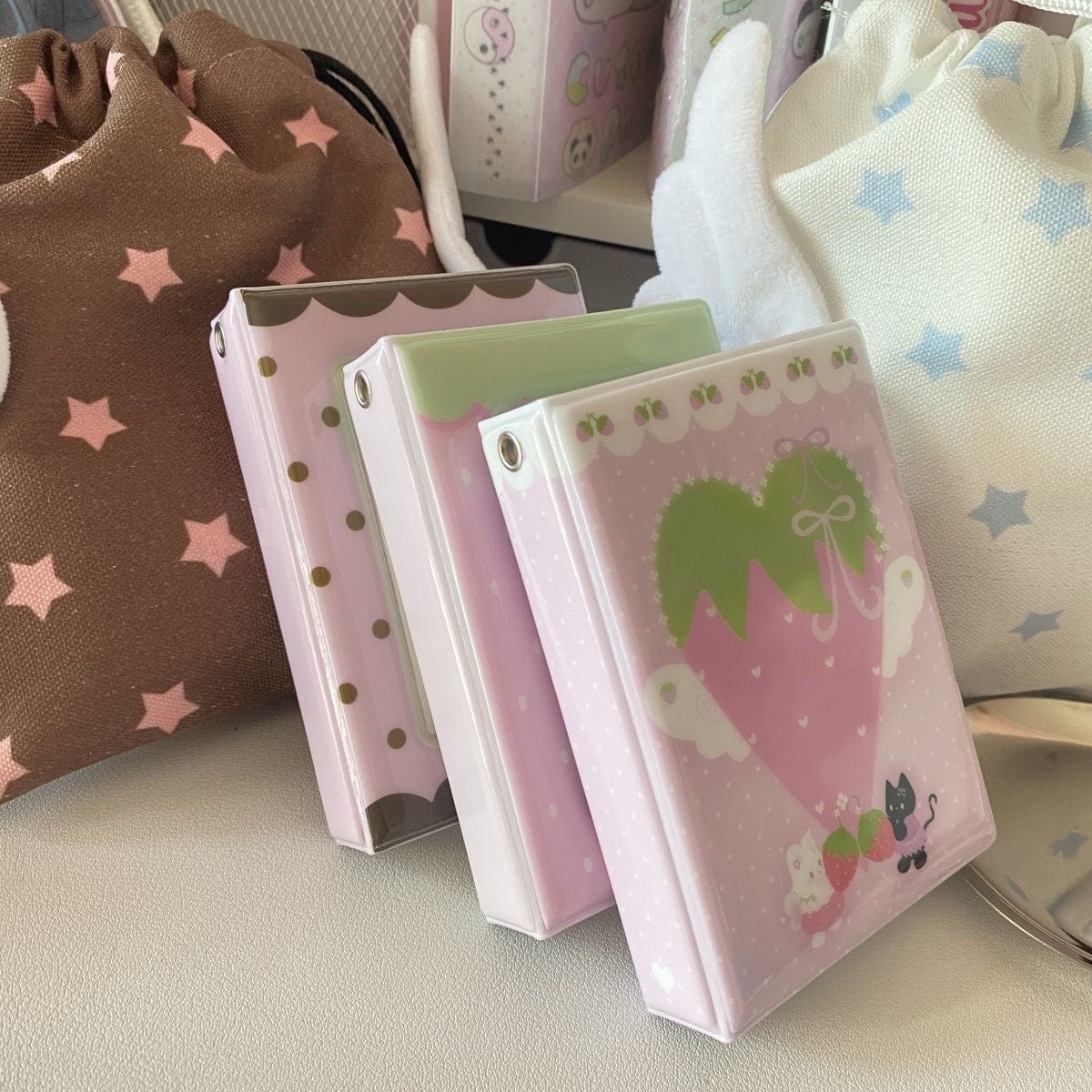 Chocolate Strawberry Heart Kpop 3 Inch Mini Photocard Album - ArtGalleryZen