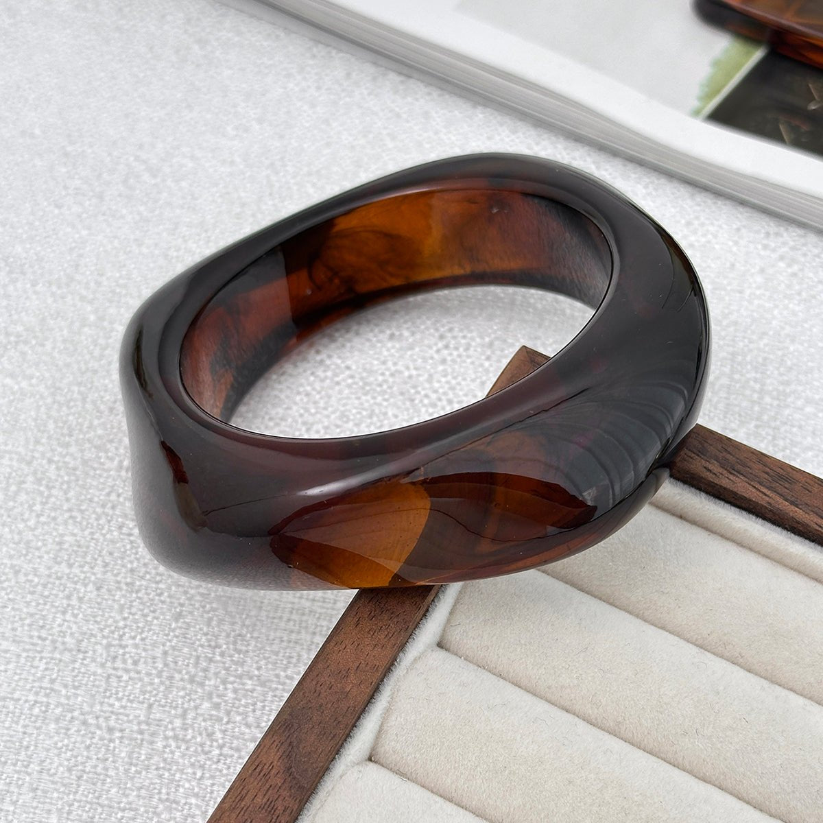 Chunky Gradient Resin Bangle Bracelet Set - ArtGalleryZen