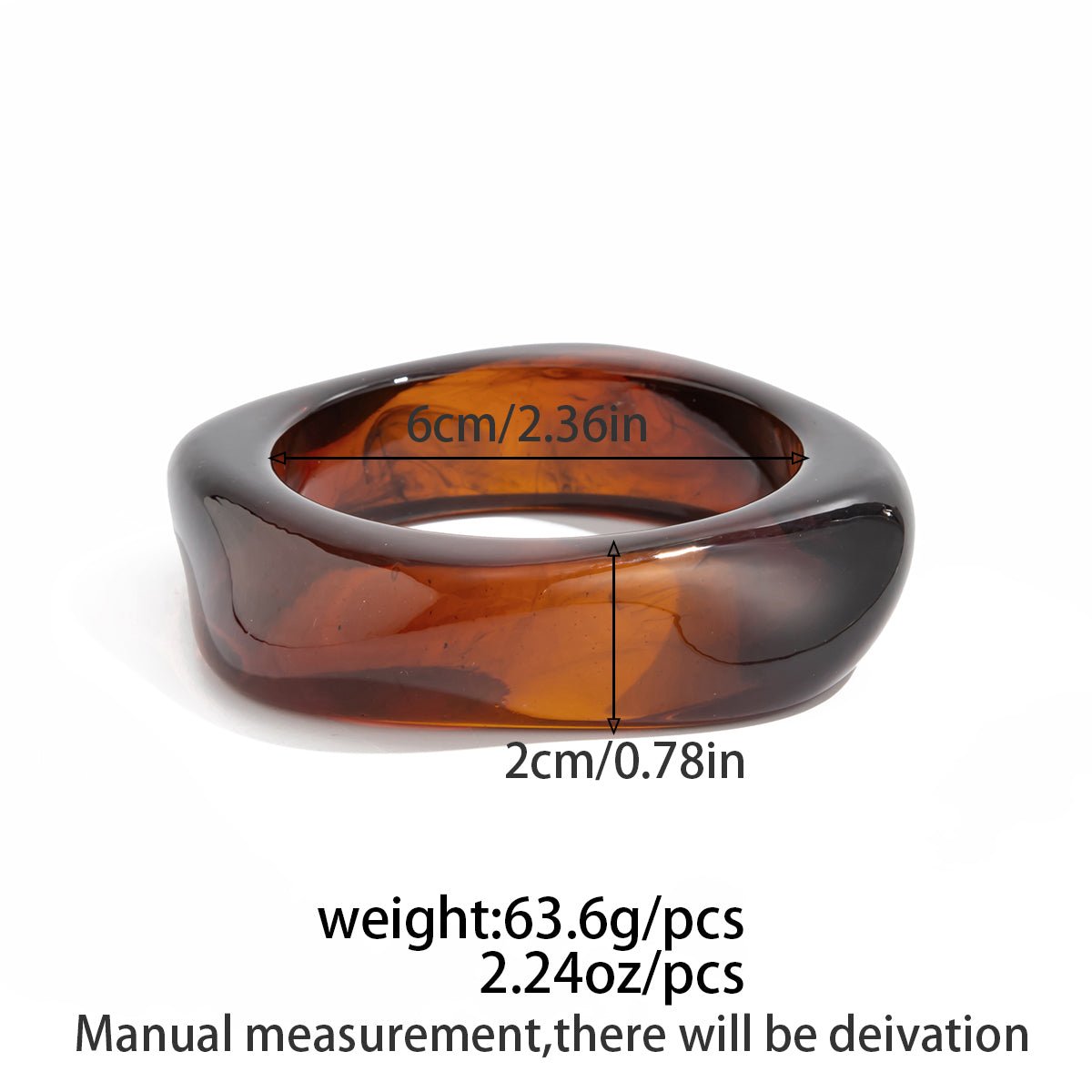 Chunky Gradient Resin Bangle Bracelet Set - ArtGalleryZen