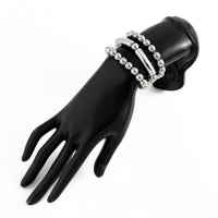 Thumbnail for Classic 3pcs Gold Silver Plated Ball Chain Bracelet Set - ArtGalleryZen