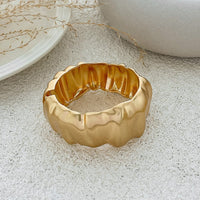 Thumbnail for Classic Frosted Gold Tone Curved Bangle Bracelet Set - ArtGalleryZen