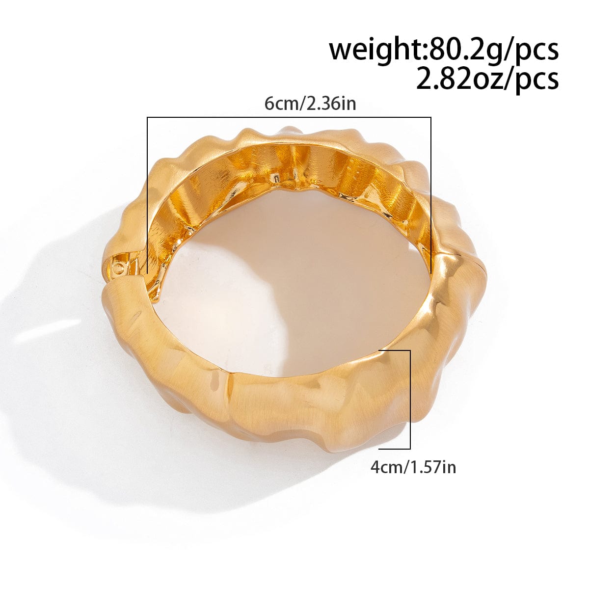 Classic Frosted Gold Tone Curved Bangle Bracelet Set - ArtGalleryZen
