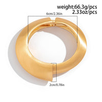 Thumbnail for Classic Frosted Gold Tone Curved Bangle Bracelet Set - ArtGalleryZen