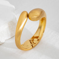 Thumbnail for Classic Frosted Metallic Waterdrop Bangle Bracelet - ArtGalleryZen