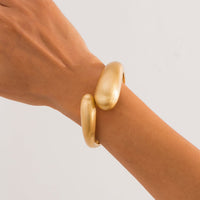 Thumbnail for Classic Frosted Metallic Waterdrop Bangle Bracelet - ArtGalleryZen