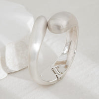 Thumbnail for Classic Frosted Metallic Waterdrop Bangle Bracelet - ArtGalleryZen