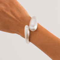 Thumbnail for Classic Frosted Metallic Waterdrop Bangle Bracelet - ArtGalleryZen