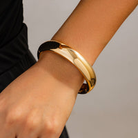Thumbnail for Classic Gold Silver Plated Bangle Bracelet - ArtGalleryZen