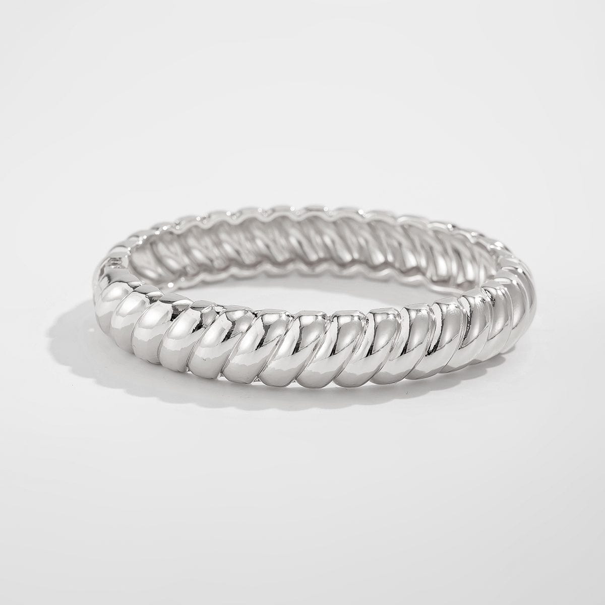 Classic Gold Silver Tone Twisted Bangle Bracelet Set - ArtGalleryZen
