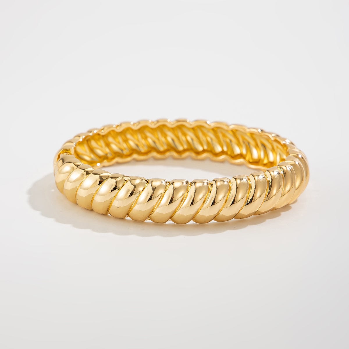 Classic Gold Silver Tone Twisted Bangle Bracelet Set - ArtGalleryZen