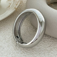 Thumbnail for Classic Minimalist Gold Silver Tone Glossy Bangle Bracelet - ArtGalleryZen