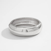 Thumbnail for Classic Minimalist Gold Silver Tone Glossy Bangle Bracelet - ArtGalleryZen