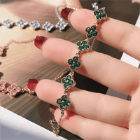 Thumbnail for Colorful Crystal Clover Bracelet - ArtGalleryZen